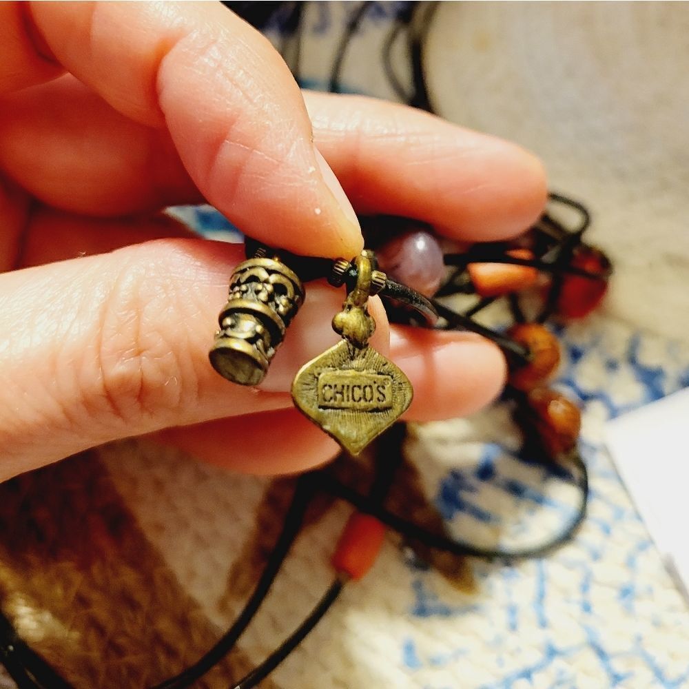 Chico's Beaded Multi-Strand Necklace. - Picture 6 of 10